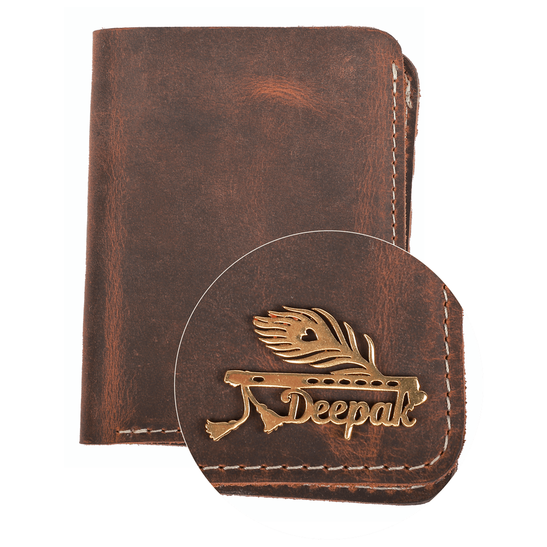 Brown Original Leather Custom Wallet-min