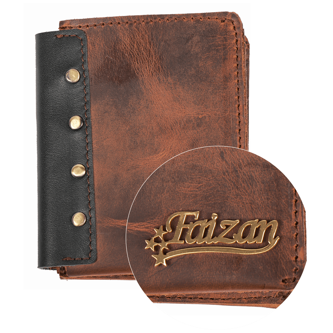 Raw Leather Classic Customized Wallet-min